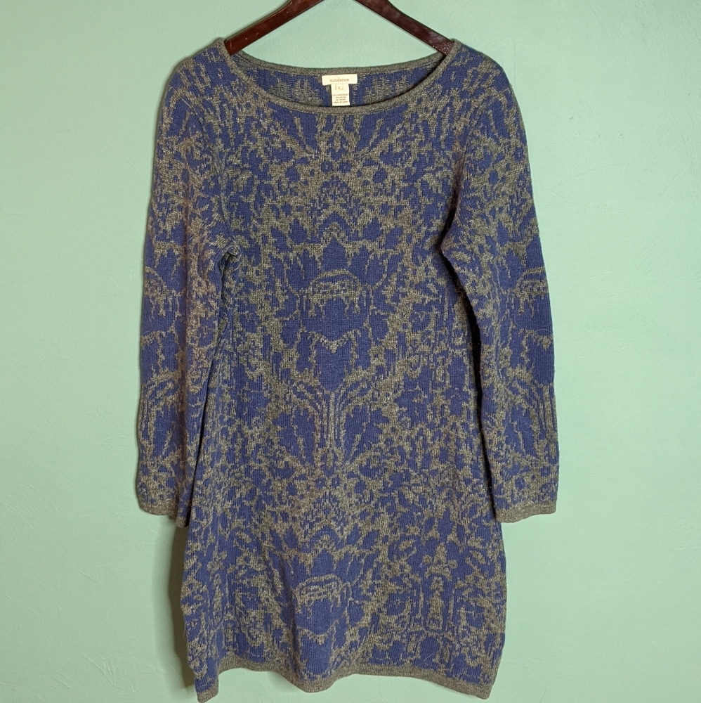 Sundance lambswool blend sweater dress